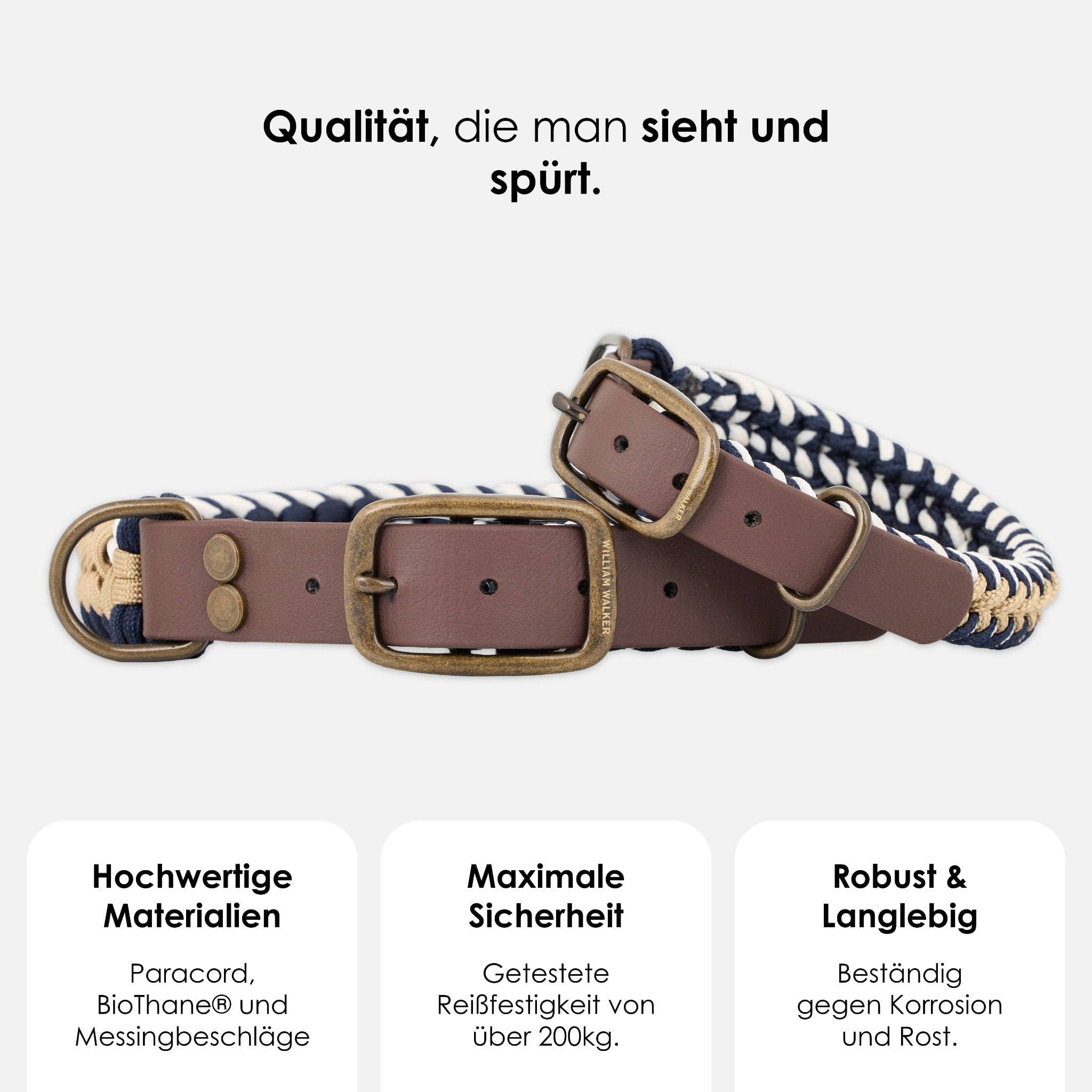 Paracord BioThane® halsband Hanseatic - Image 2