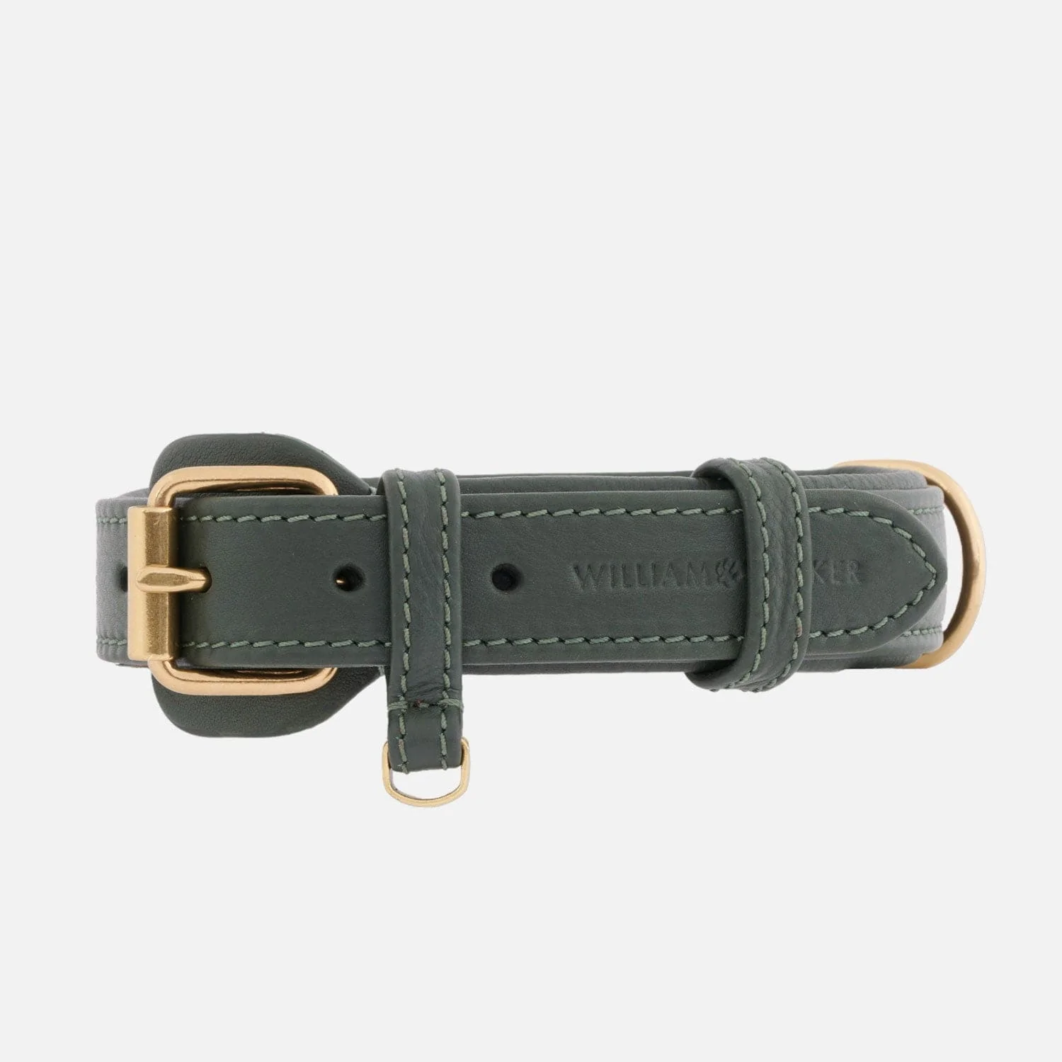 Leren halsband Dark Moss (bosgroen)
