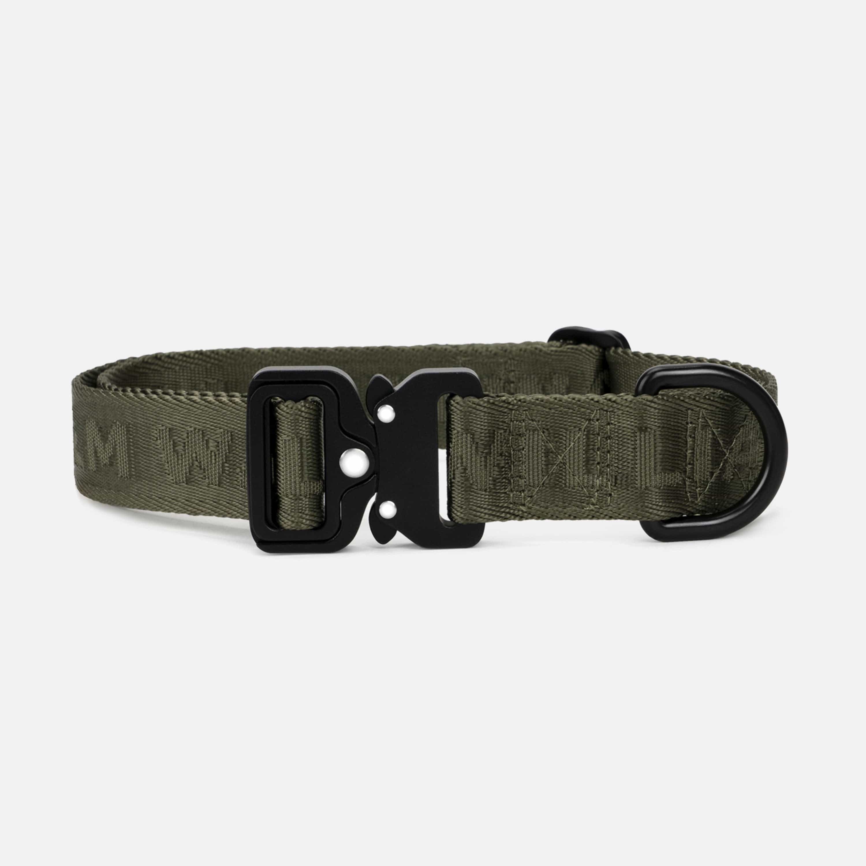 Jacquard Nylon Halsband Forest (groen)