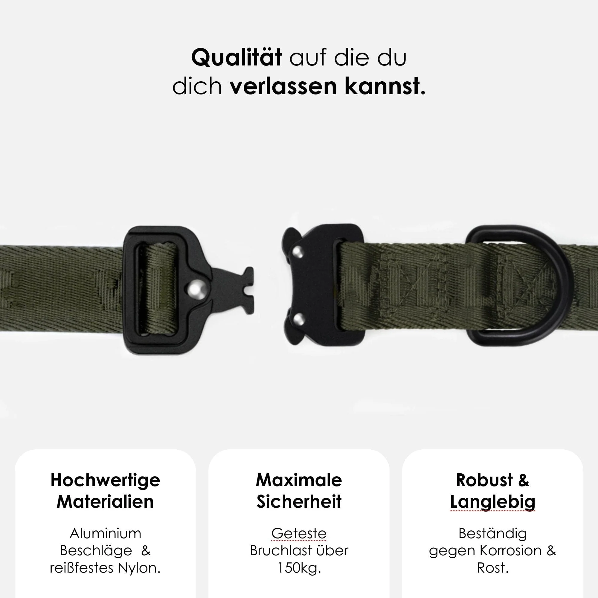 Jacquard Nylon Halsband Forest (groen) - Image 2
