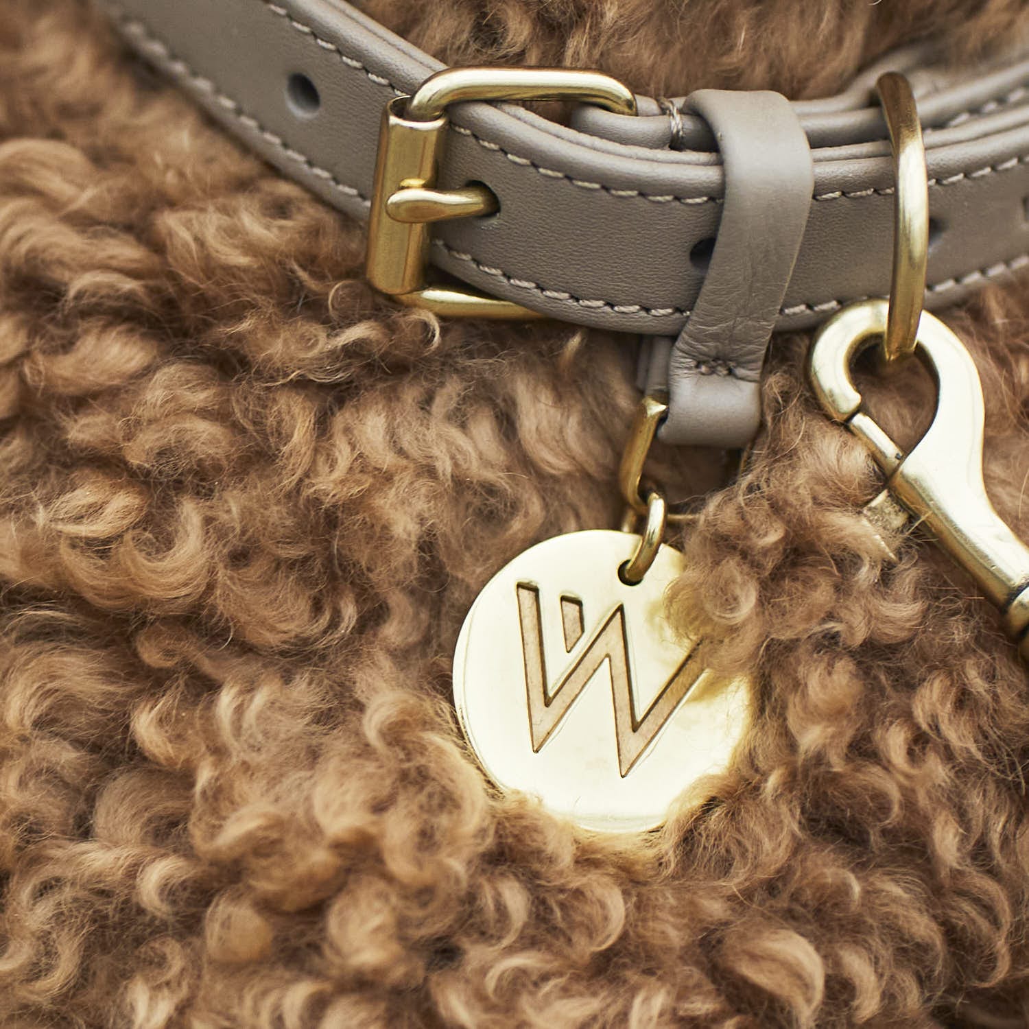 Leren halsband Twisted Sand (beige) - Image 7
